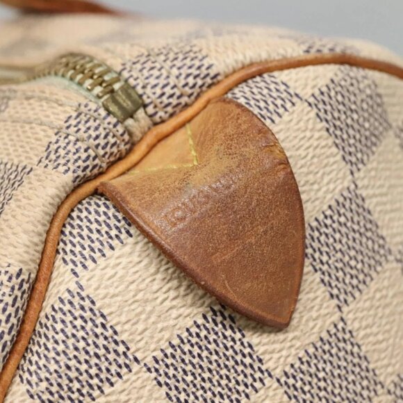 LOUIS VUITTON Damier Azur Speedy 30 Hand Bag N41533 LV Auth 134636 - Picture 13 of 16